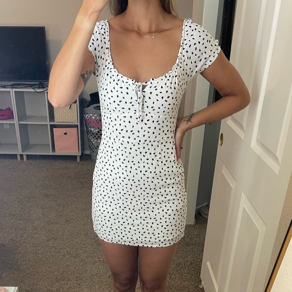 ABERCROMBIE & FITCH Speckled Mini Dress (shoulder up OR down)